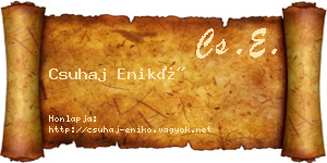 Csuhaj Enikő névjegykártya
