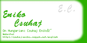 eniko csuhaj business card